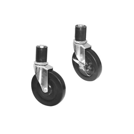 Casterhq Advance Tabco TA-25 Casters, 5", swivel, W/ rubber wheels, PK4 93O-ZRZ-HZH